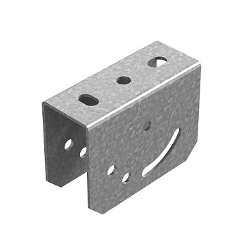 Поворотно-потолочный держатель для высоких нагрузок 50х70 мм, толщ. 4,0 мм, гор. цинк Ostec