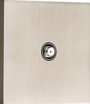 Donel N96 Спутниковая розетка SAT 1 Вых.: 950-2400 МГц, (F-разъём), Никель, серия DT