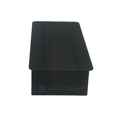 Розетка горизонтальная выдвижная 2EU+2USB Черная OvalC RocketSocket