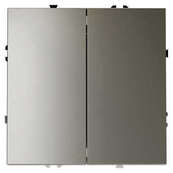 Проходной переключатель встраиваемый Voltum S70 двухклавишный 10А, (шелк)