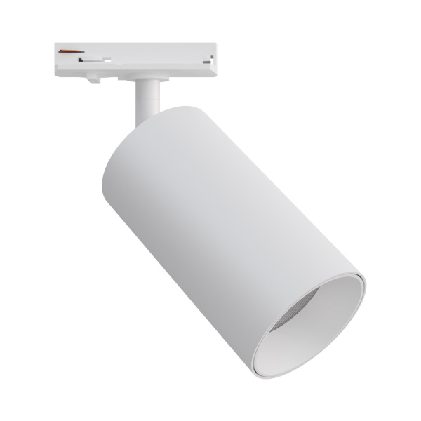 25-03 Светильник светодиодный, трековый, однофазный, 18Вт, 230В/50Гц, 1440лм, 4000К, 35°, IP20, Φ66х120х185мм, белый, алюминий, с адаптером Apeyron