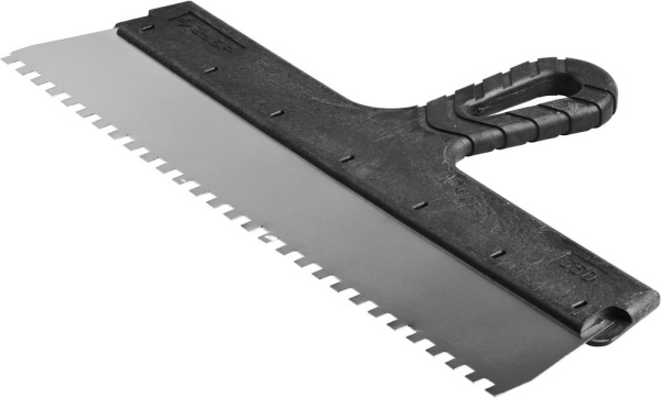 Шпатель "Мастер" ФАСАДНЫЙ, нержавеющее полотно, 350мм, зуб 6х6мм ЗУБР