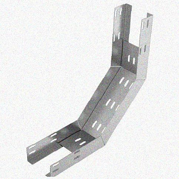 Лоток перфорированный КП 400х100-90 УХЛ1 для поворота трассы вверх на 90, горячее цинкование S1,5