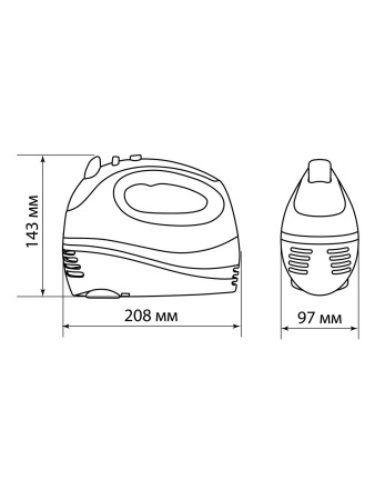 Миксер ручной «Зевс 2», 300 Вт, 5 скоростей, режим «Турбо», 2 комплекта насадок, черный, TDM