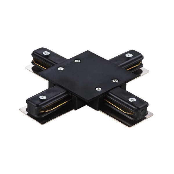 Коннектор для встраиваемого шинопровода Х- образный G-1-TXT-I-IP20-B 1-фазный черный General