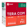 Кабель витая пара TERACOM Cat,5E U/UTP 4 пары solid оболочка PVC цвет серый (упак, 305м) EKF