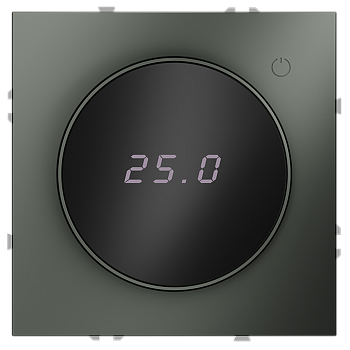 Терморегулятор электронный Voltum S70 с индикацией и датчиком, для теплого пола, (титан)