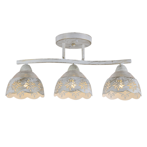 Люста потолочная RAVENNA Е27 60W белый, золото, платина Ritter