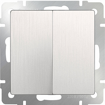 Встраиваемые механизмы Выключатель СУ 2 кл. проходной 10А перламутр рифленый IP20 Werkel