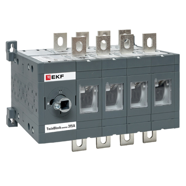 Рубильник 315A 4П реверсивный без рукоятки управления TwinBlock EKF