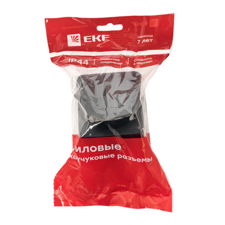 Розетка настенная с защитной крышкой каучуковая наклонная 230В 2P+PE 16A IP44 EKF