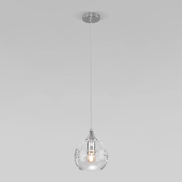 Подвесной светильник 1*E27 40Вт хром IP20 (50221/1 прозрачный) Eurosvet