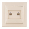 Минск Розетка RJ-45+Phone СП бежевый EKF Минск Розетка RJ-45+Phone СП бежевый EKF