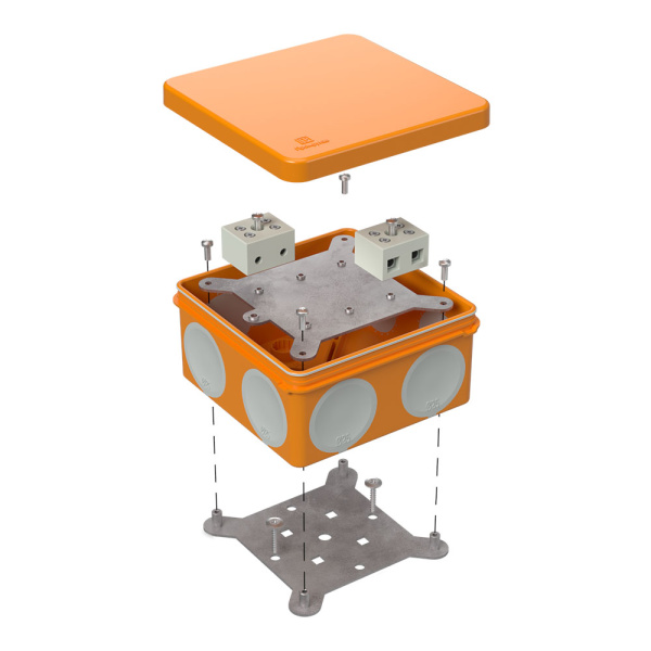 Коробка огнестойкая для о/п двухкомпонентная 60-0300-FR10.0-4 Е15-Е120 100х100х50 RAL2004 (12 шт/уп) Промрукав
