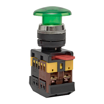 Кнопка AELA-22 зеленая с подсветкой NO+NC 380В Грибок PROxima EKF