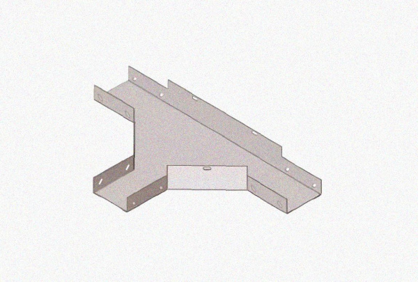 Лоток тройниковый глухой ОТГ 400х200 У3, окрашенный, S1,5