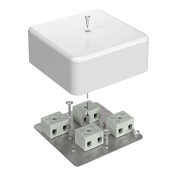 Коробка огнестойкая для кабель-канала 40-0470-FR10.0-8 Е15-Е120 103х103х45 RAL9003 Промрукав (22 шт/уп)