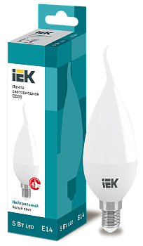 Лампа светодиодная CB35 свеча на ветру 7Вт 230В 3000К E14 IEK