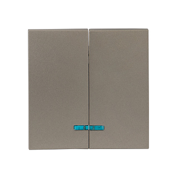 Валенсия Лицевая панель выключателя 2-кл, с индикатором 10А кашемир EKF