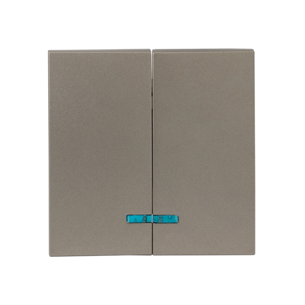 Валенсия Лицевая панель выключателя 2-кл, с индикатором 10А кашемир EKF