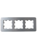 BRITE Рамка 3-мест. РУ-3-1-Бр металл алюм. RE AL IEK