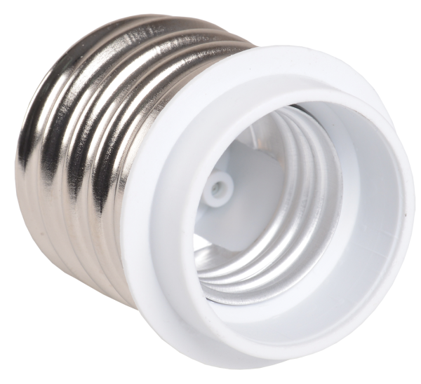 Переходник Е40-Е27 ПР40-27-К02 пластик белый (индивидуальный пакет) IEK