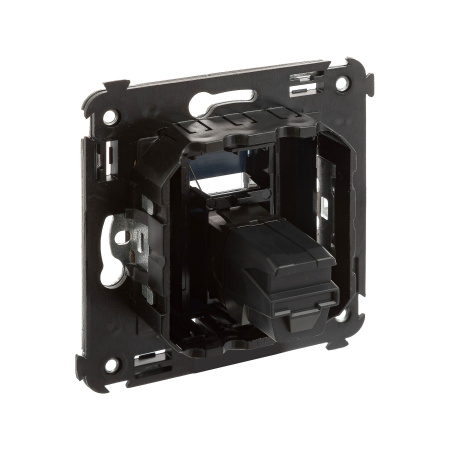 USB 3.0 розетка одинарная в стену, тип А-А, "Avanti", "Черный квадрат" DKC