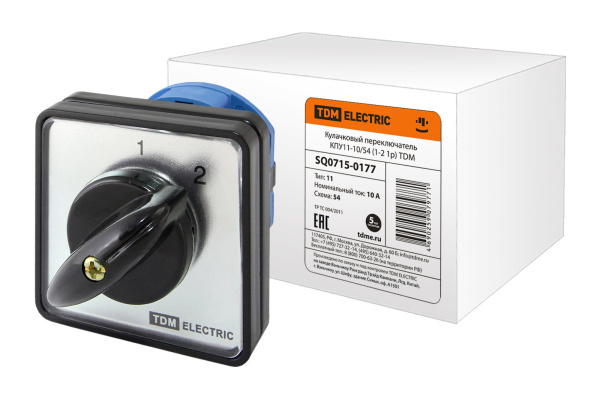Кулачковый переключатель КПУ11-10/54 (1-2 1р) TDM Кулачковый переключатель КПУ11-10/54 (1-2 1р) TDM