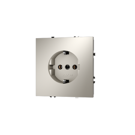 Розетка встраиваемая Voltum S70 с заземлением 16А, (кашемир)