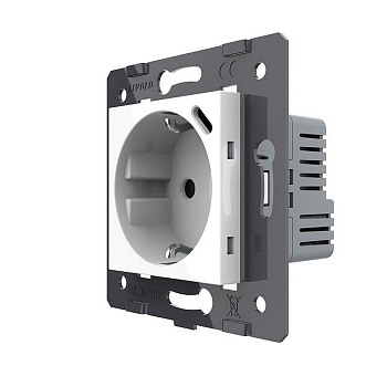 Розетка с з/з с защитными шторками 16A + USB type C с блоком питания 18W, цвет белый (мех.) Livolo Розетка с з/з с защитными шторками 16A + USB type C с блоком питания 18W, цвет белый (мех.) Livolo