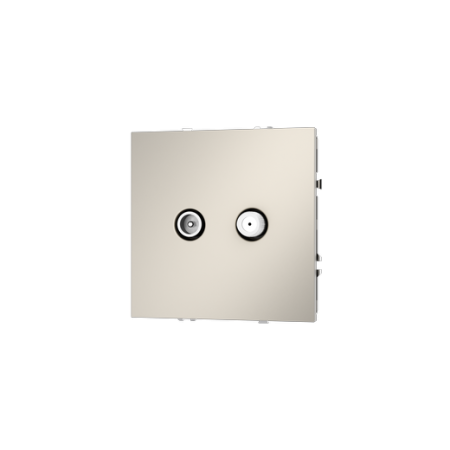 Розетка телевизионная встраиваемая Voltum S70 оконечная TV+SAT, (кашемир)