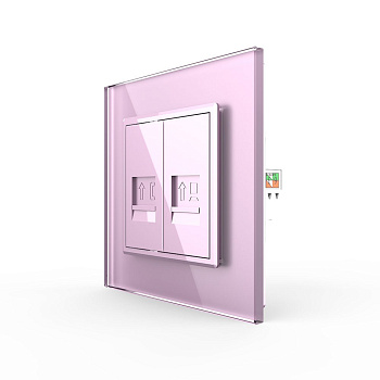 Розетка ТЛФ/КОМП RJ-45 Розовая Livolo