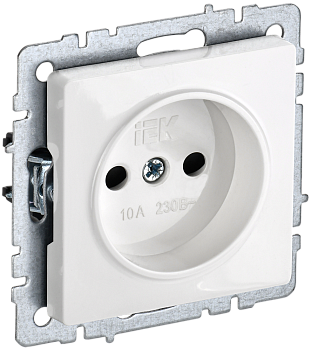 BRITE Розетка 1-местная без з/з без защитных шторок 10А РС10-1-0-БрБ белый IEK BRITE Розетка 1-местная без з/з без защитных шторок 10А РС10-1-0-БрБ белый IEK