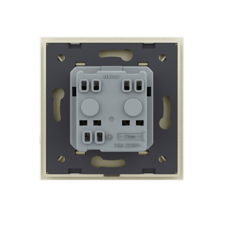 Розетка электрическая 16А 1 пост, цвет жемчужный Livolo