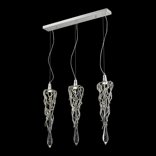 Светильник подвесной Матовый никель/Прозрачный GU10 3*40Вт WE186.03.203 WERTMARK