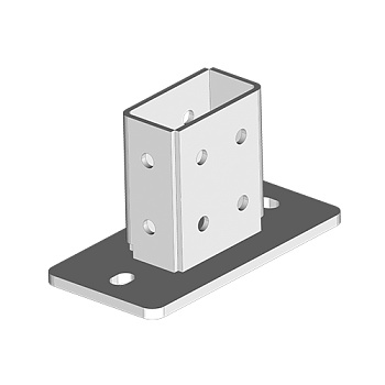 Опора для СТРАТ профиля 41х82, толщ. 4,0 (пятка - 8,0мм), гальван. цинк Ostec