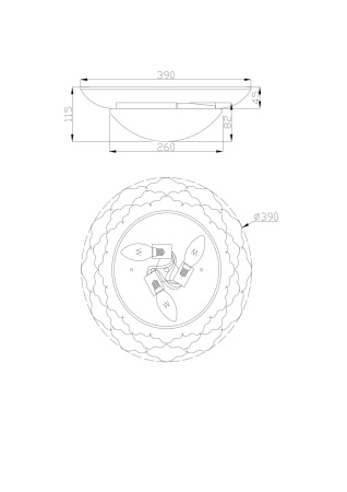 Потолочный светильник 3*E14 40Вт Золото IP20 Marte H012CL-03G Maytoni