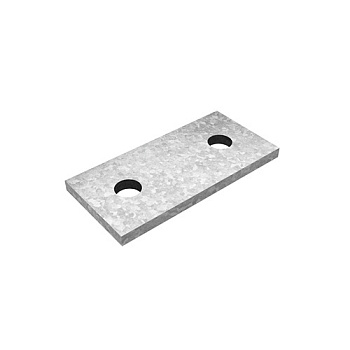 Пластина 2 отверстия для СТРАТ профиля, толщ. 5,0 мм, гальван. цинк Ostec