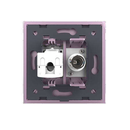 Розетка ТВ/КОМП RJ-45 Розовая Livolo