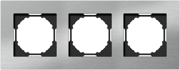 Donel A07 Natural Серебристый Алюминий рамка 3-я, серия DB