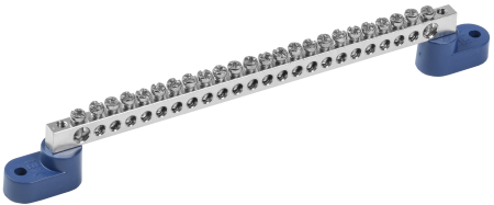 Шина N "ноль" на двух угловых изоляторах с никелевым покрытием ШНИ-6х9-24-У2-С IEK