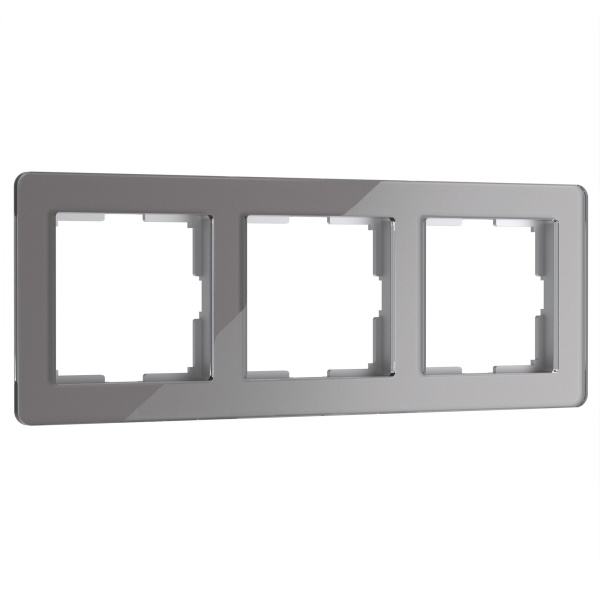 Acrylic Рамка на 3 поста графит Werkel