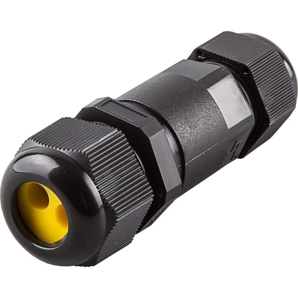 Соединитель-коннектор для проводов LD521, 2-контактный, водонепроницаемый, черный B STEKKER