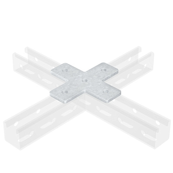 Пластина соединительная Х-обр., INOX 304 DKC