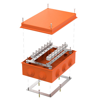 Коробка огнестойкая для о/п 40-0330-FR6.0-28 Е15-Е120 260х175х90 RAL2004 Промрукав (7 шт/уп)