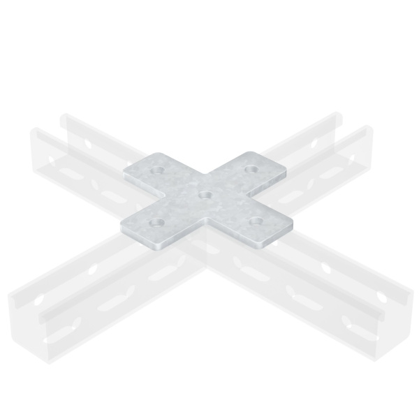 Пластина соединительная Х-обр., INOX 304 DKC