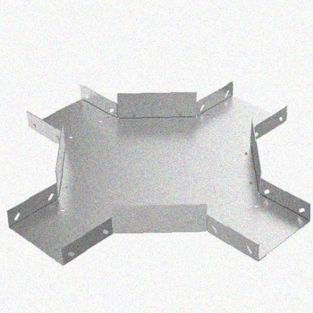 Лоток крестообразный замковый глухой КМЗГ 200х100 УТ1,5, оцинкованный лист, S1,5