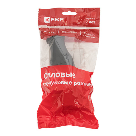 Вилка прямая каучуковая 380В, 3P+PE, 32A, IP44 EKF