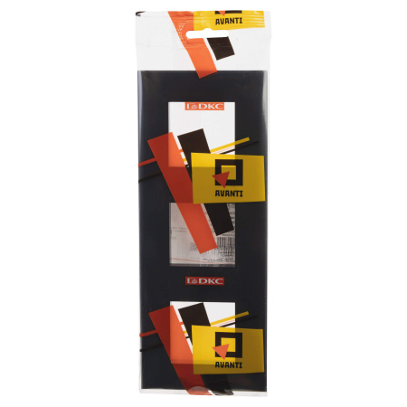 Рамка "Avanti", "Черный квадрат", 3 поста (6 мод.) DKC