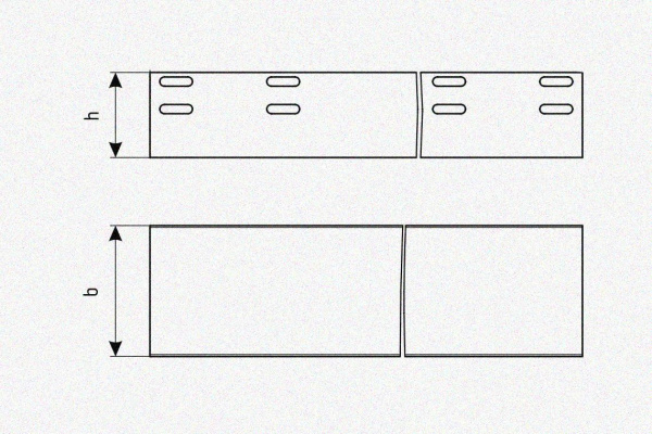 Лоток глухой ЛМГ 75х65х2000 УХЛ1, оцинкованный лист S1,5